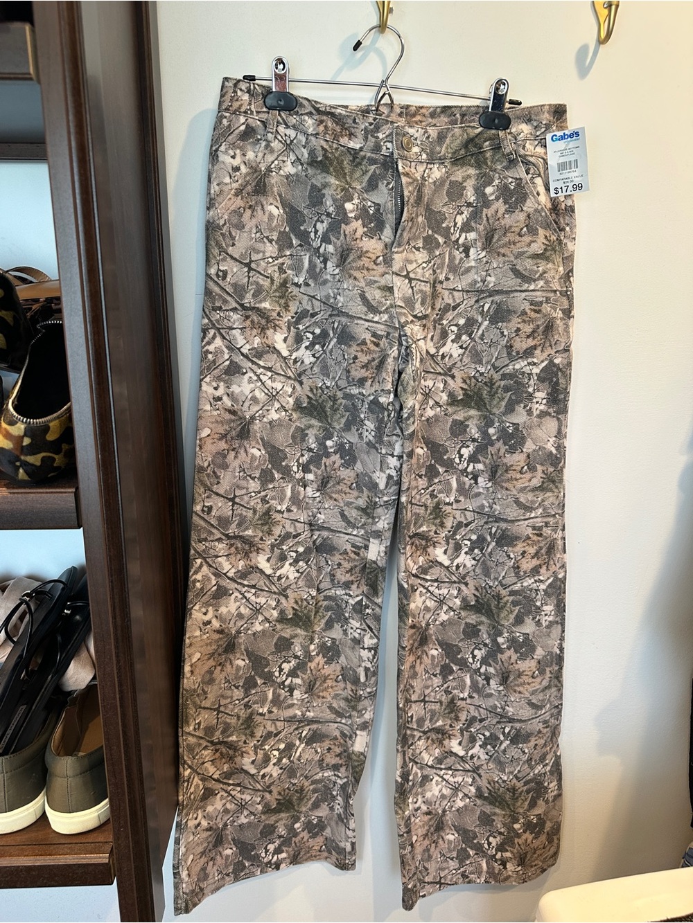 Women’s Straight Leg Camouflage Pants - Brown/Green